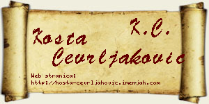 Kosta Čevrljaković vizit kartica